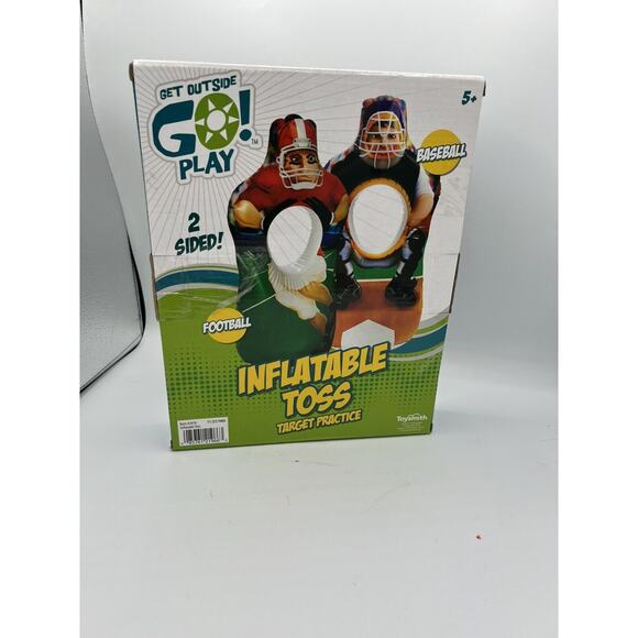 Super Sport Inflatable Toss by Toysmith Football Baseball Practice 44" Tall NIB - Picture 2 of 2